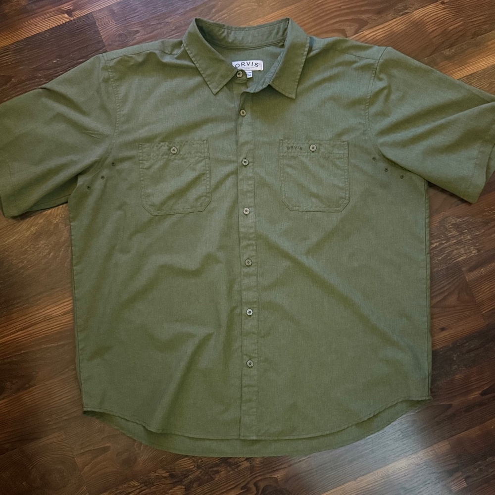 Orvis - Mens Casual Shirt - Green - XXL